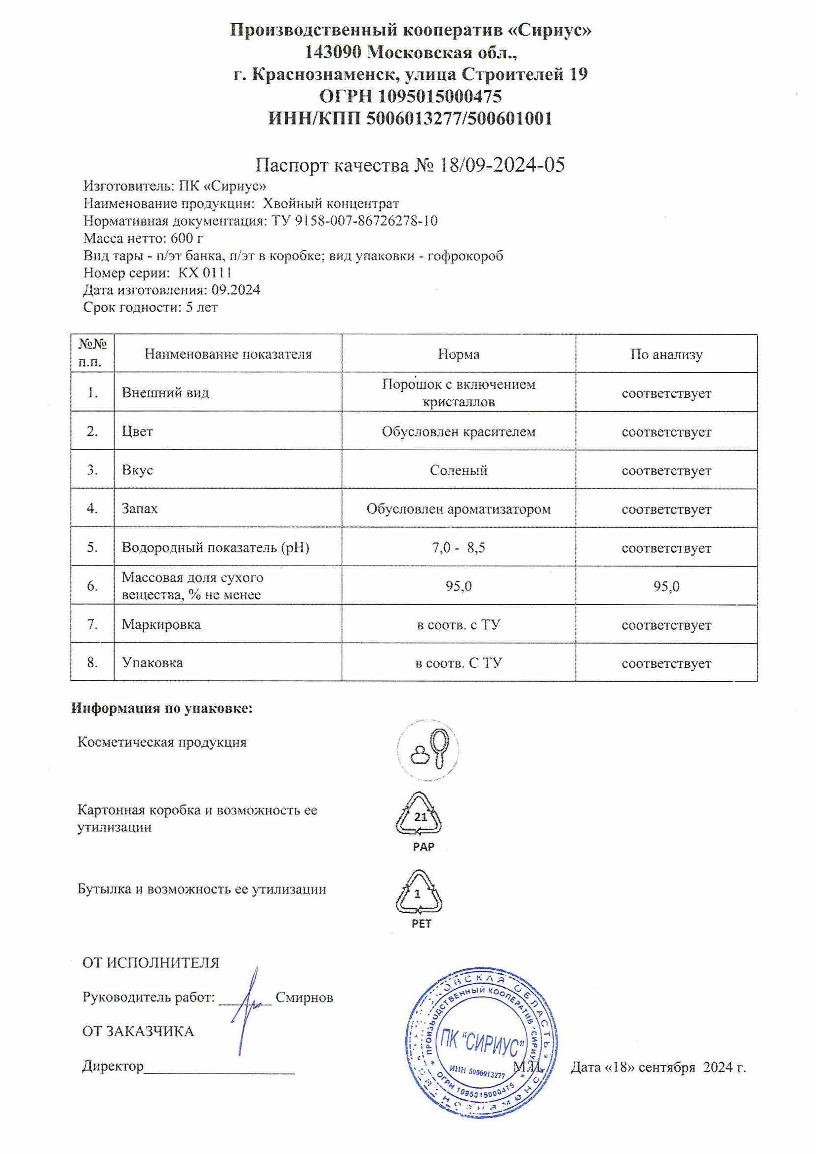 Паспорт №092024